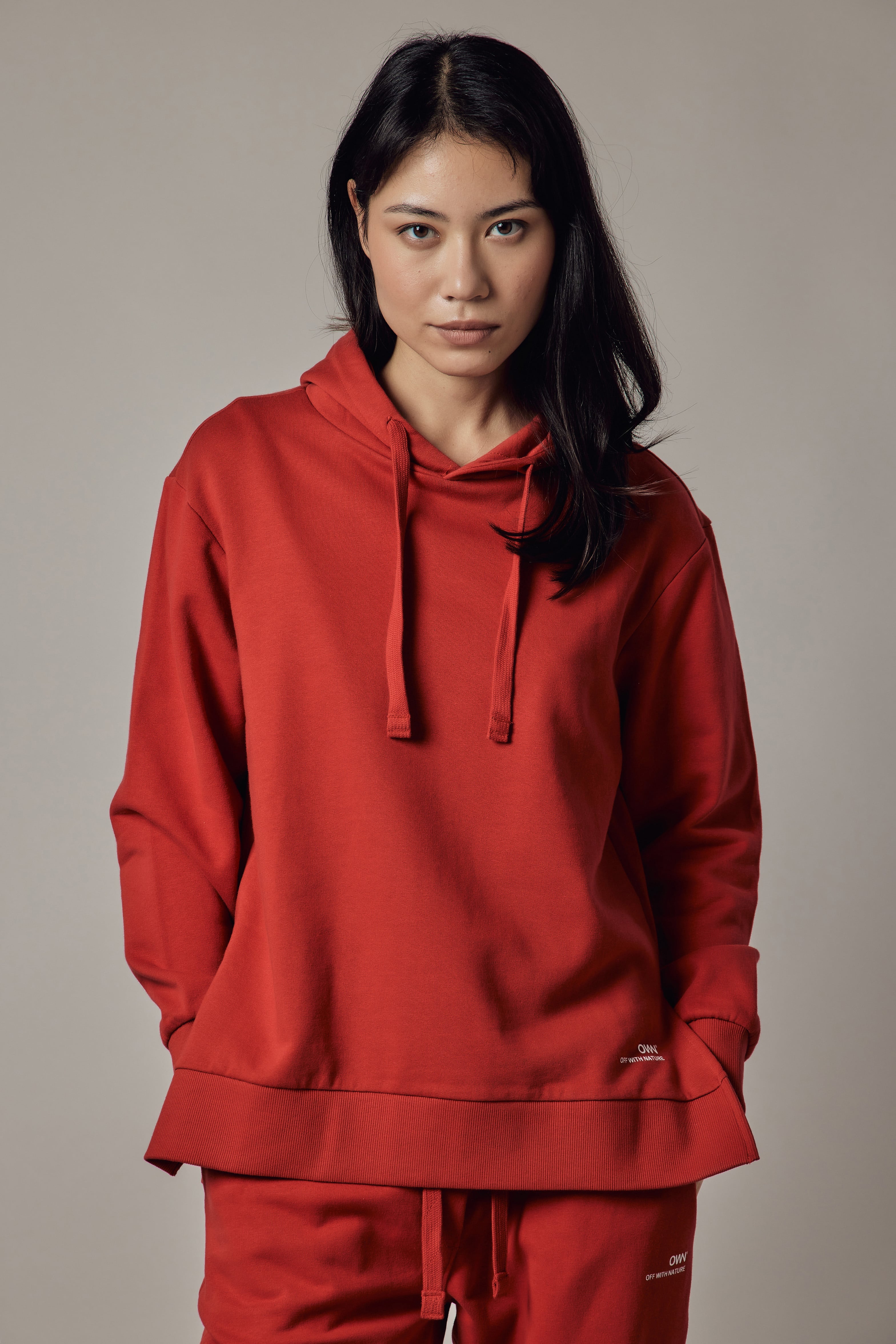Brushed Hoodie with Side Slits