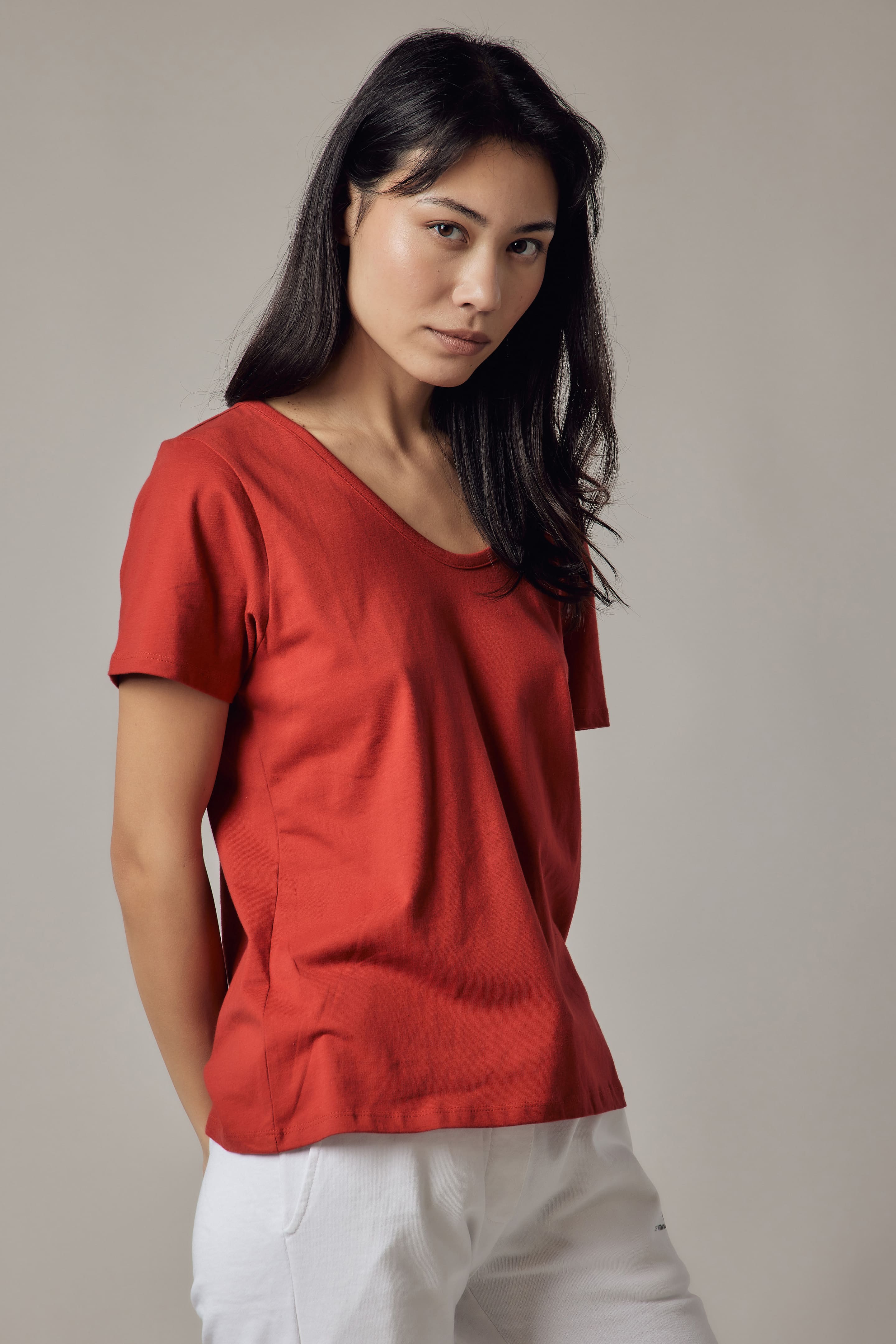 Deep V-Neck T-Shirt