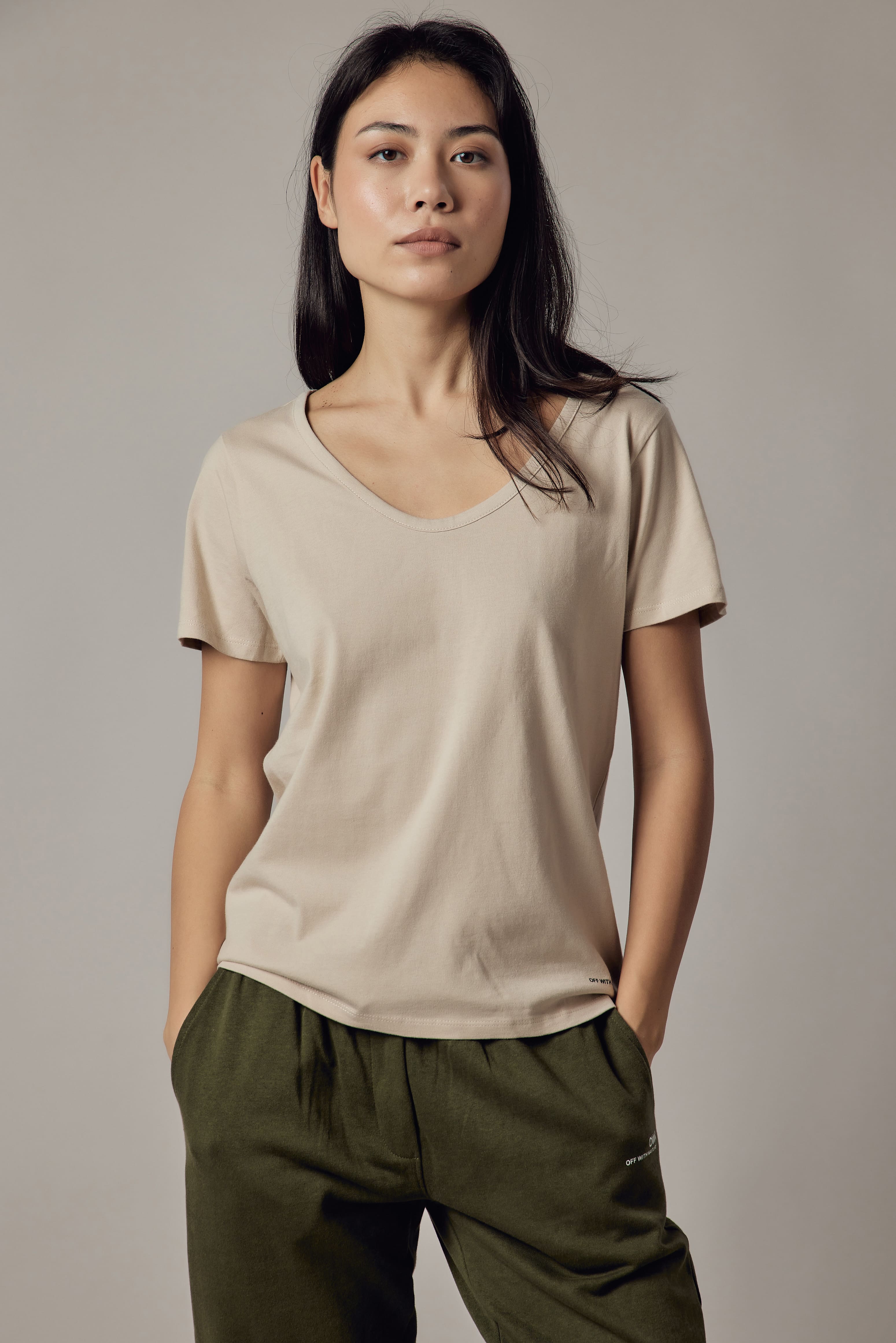 Deep V-Neck T-Shirt