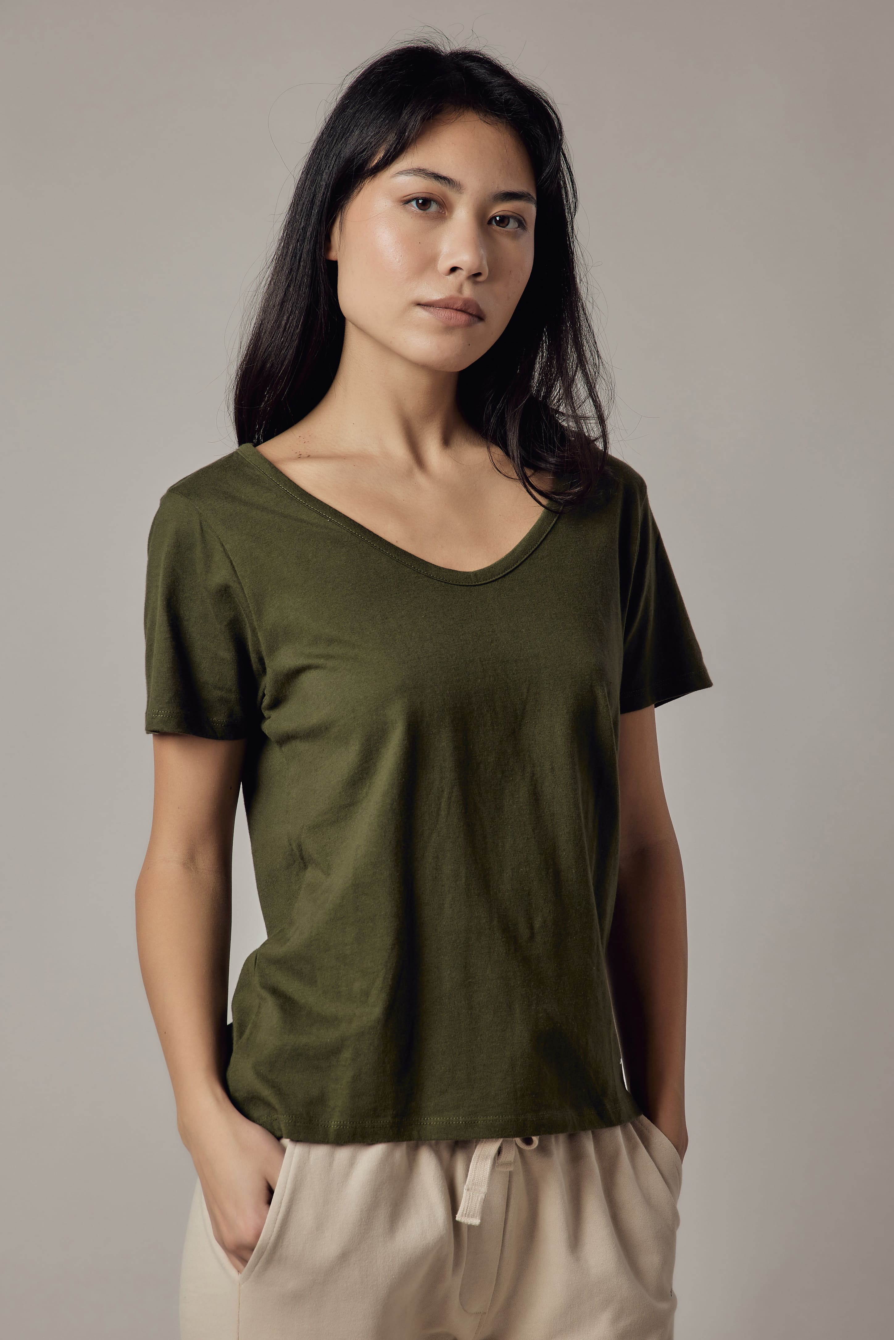 Deep V-Neck T-Shirt