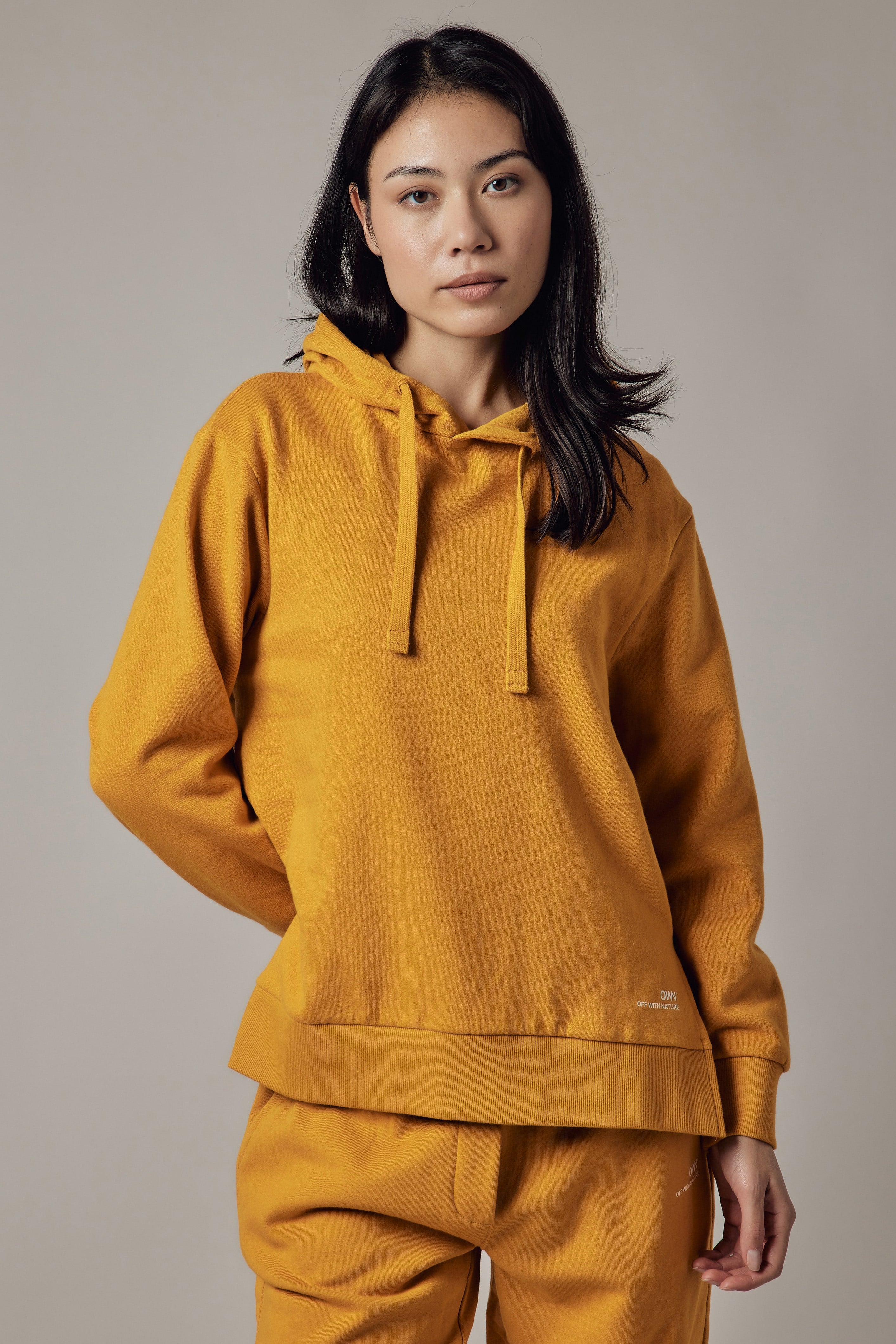 Brushed Hoodie with Side Slits