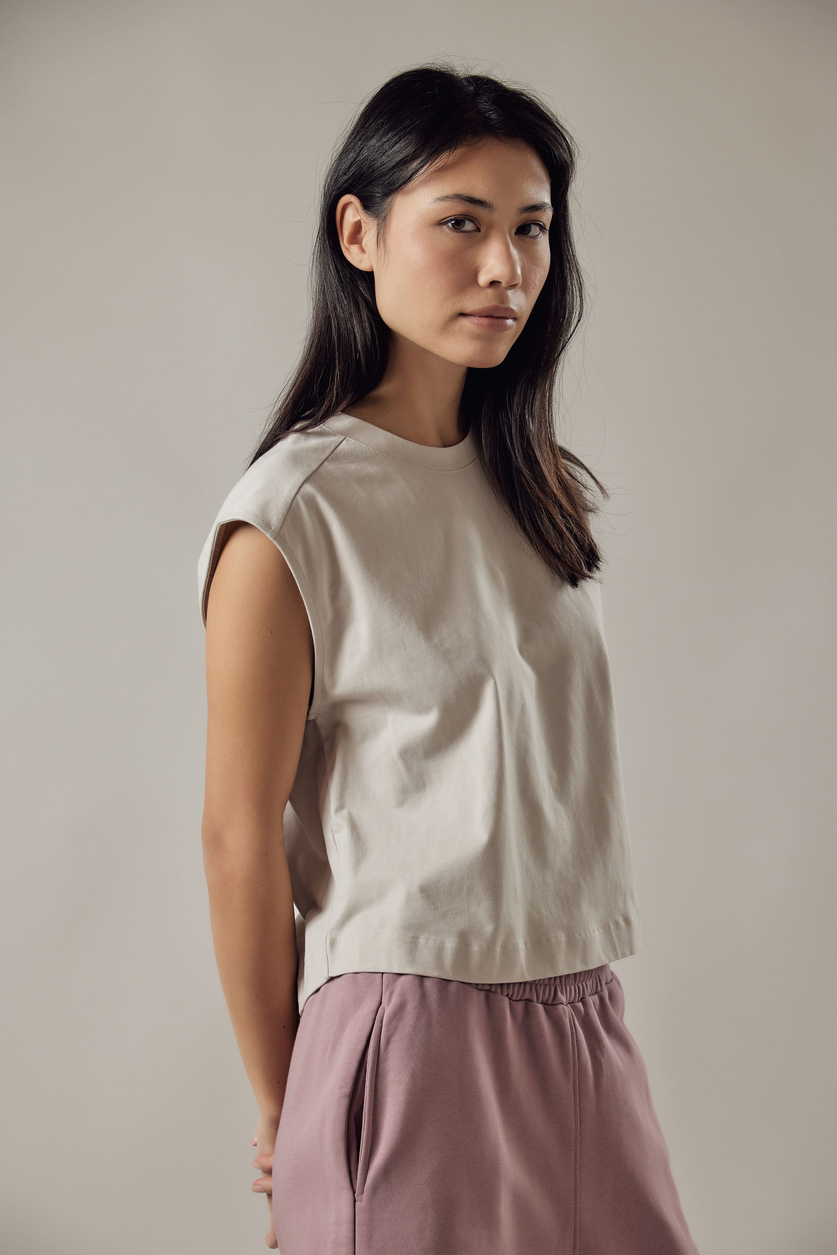 Sleeveless Loose Fit T-Shirt