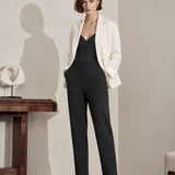 Pantalone a Gamba Dritta in Interlock Black