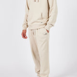 Fleece Hoodie + Fleece Joggers Set Ecru