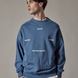 Set Felpa Girocollo + Joggers Loose Fit – Blu Polvere