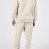 Fleece Hoodie + Fleece Joggers Set Ecru