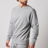Light Grey Mélange Crewneck Sweatshirt + Joggers Set
