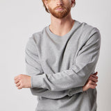 Light Grey Mélange Crewneck Sweatshirt + Joggers Set
