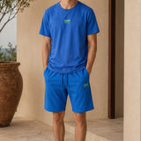 Pantaloncino Taglio Vivo Blu Cobalto