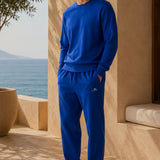 Set Felpa Girocollo + Joggers Blu Royal