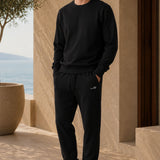 Set Felpa Girocollo + Joggers Nero