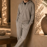 Light Grey Marl Zip Hoodie