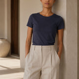 T-Shirt Girocollo Blu