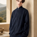 Felpa Felpata con Zip Blu