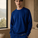 Felpa Girocollo Blu Royal