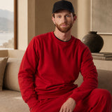 Felpa Felpata Girocollo Rosso