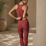Leggings Sportivo alla Caviglia Melograno