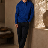 Felpa con Cappuccio Blu Royal