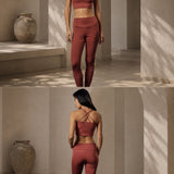 Set Technical Leggings + Top Sportivo Melograno