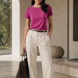 T-Shirt Girocollo Fucsia