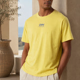 Yellow Logo Crew-Neck T-Shirt