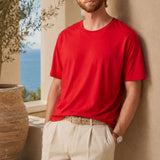 T-Shirt Girocollo Oversize Unisex Rosso