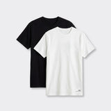 T-Shirt Girocollo Nero e Bianco - Set da 2