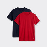 T-Shirt Girocollo Blu e Rosso - Set da 2
