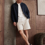 Pantaloncino Loose Fit in Interlock Beige