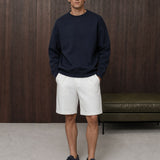 Pantaloncino Loose Fit in Interlock Off White