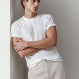 T-Shirt Girocollo in Jersey Off White