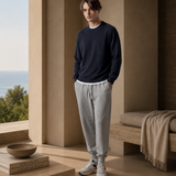 Joggers Felpati Grigio Chiaro Melange