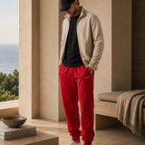 Joggers Felpati Rosso
