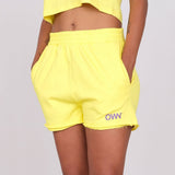 Shorts Taglio Vivo Giallo