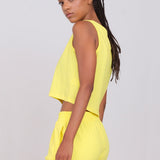 Shorts Taglio Vivo Giallo