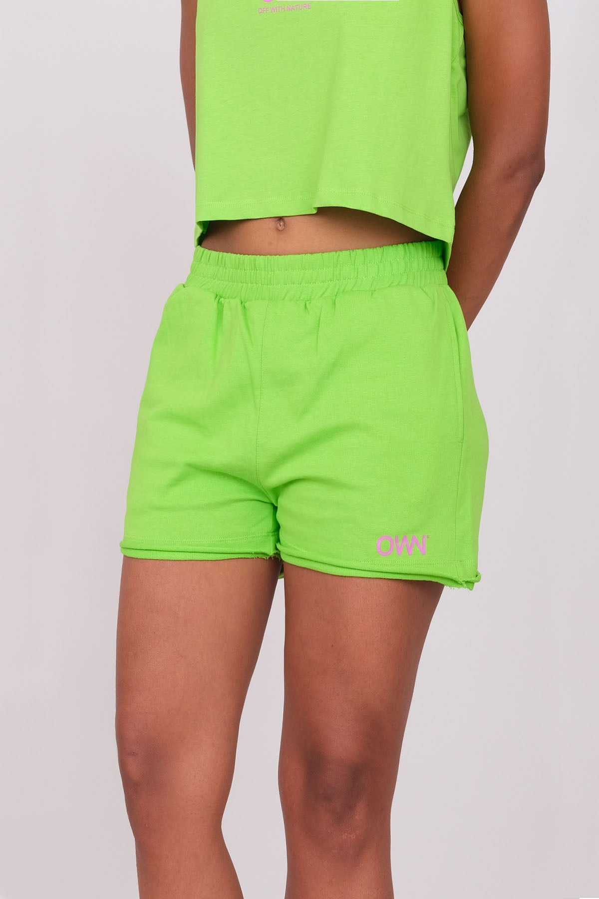 Shorts Taglio Vivo Verde Mela