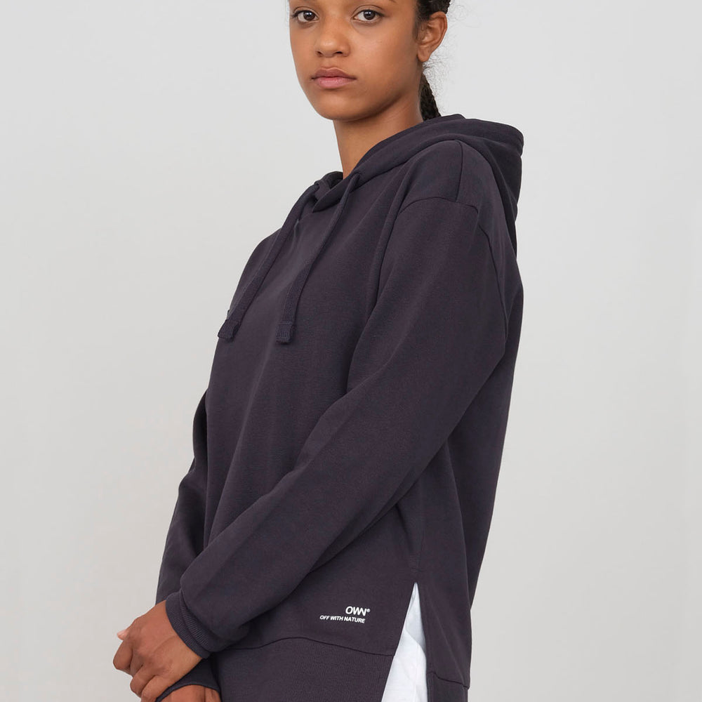 Hoodie with side slits