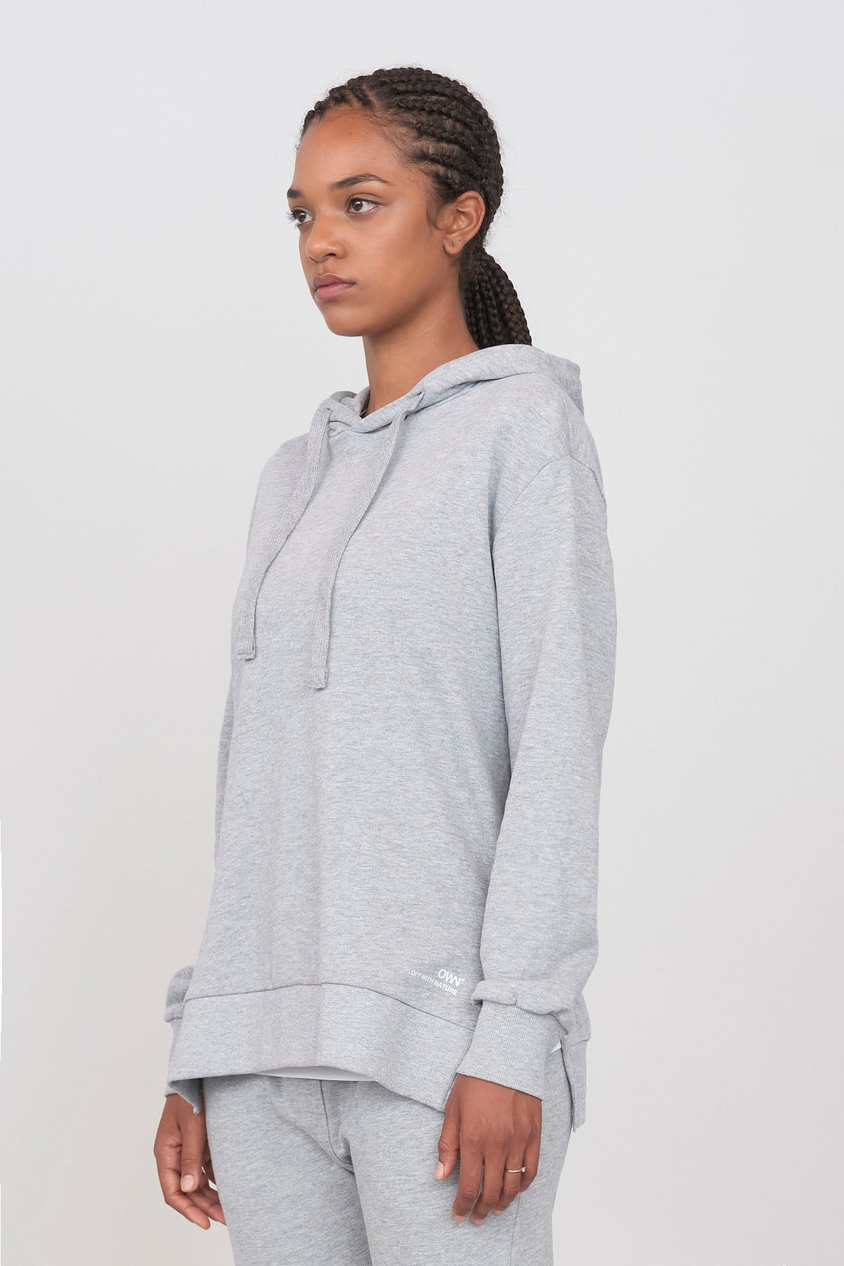 Hoodie with side slits