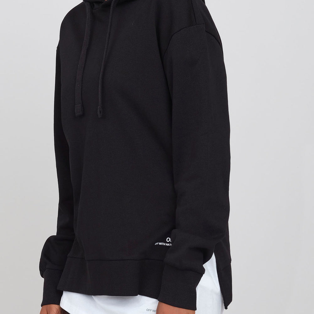 Hoodie with side slits