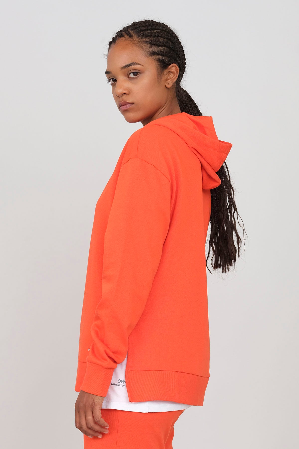 Hoodie with side slits