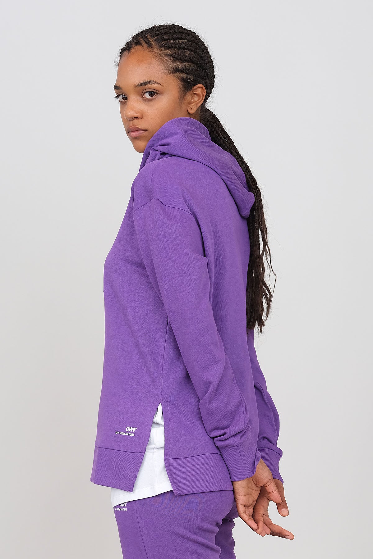 Hoodie with side slits