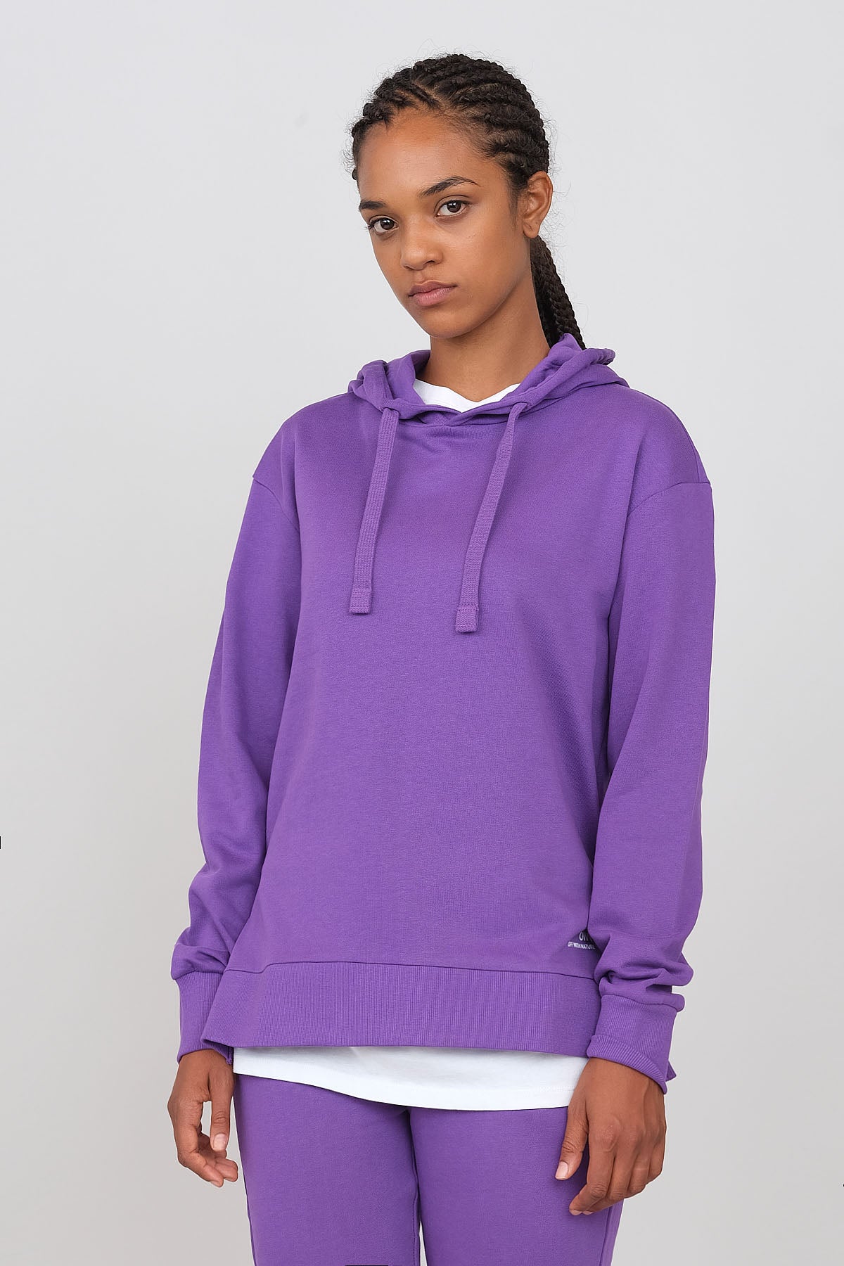 Hoodie with side slits