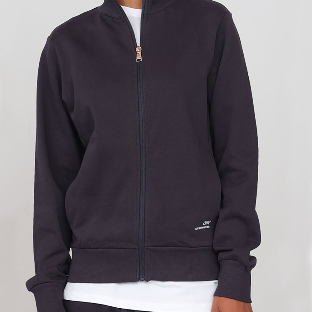 Brushed sweatshirt with zip