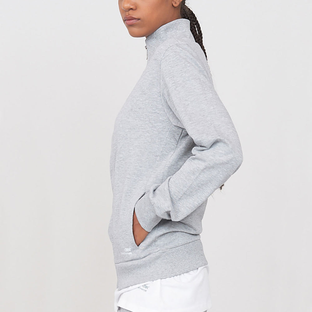 Brushed sweatshirt with zip