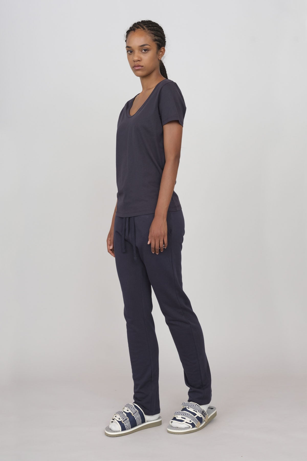Joggers Felpati Dritti Blu