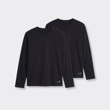 T-Shirt a Manica Lunga Nero - Set da 2