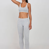 Set Active Leggings + Light Grey Marl Sports Top