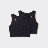 Top Sportivo Scollo a V Nero - Set da 2