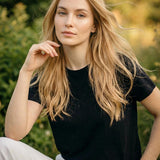 T-Shirt Girocollo in Jersey Black