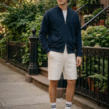 Pantaloncino Loose Fit in Interlock Off White